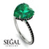 Heart Shape Emerald Ring - Noelle No. 36